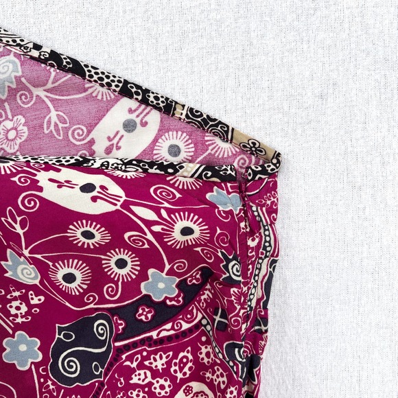 ISABEL MARANT ETOILE Carina Top Womens 40 Pink Printed One Shoulder Blouse - Picture 13 of 16